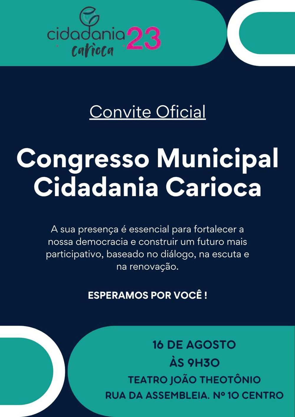 Cidadania realiza congresso municipal no Rio e anuncia novas filiações
