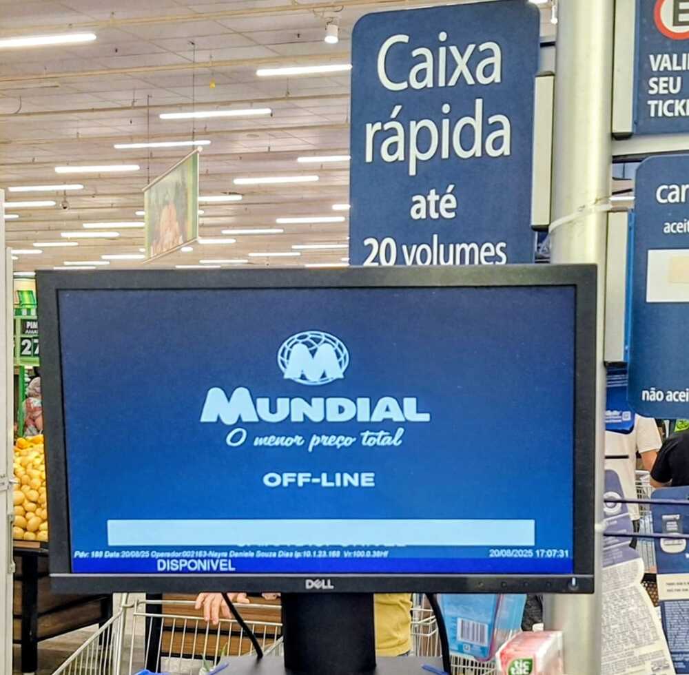 Supermercado Mundial: O sistema parou! Parou porque?