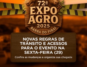 Barra do Piraí anuncia mudanças no trânsito para a 72ª ExpoAgro
