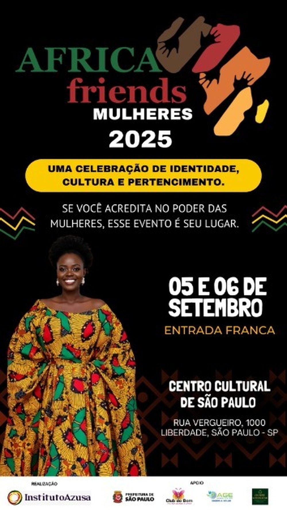 Prêmio Internacional África Friends 2025 celebra diversidade cultural no Centro Cultural São Paulo