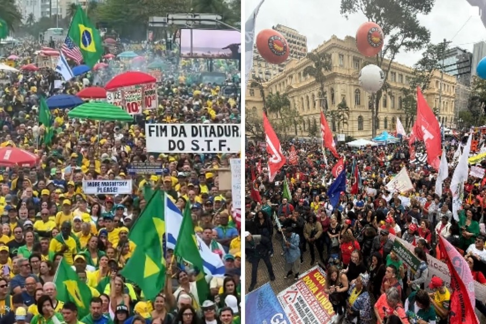 De Brasília ao Rio: atos de esquerda e direita marcam o 7 de Setembro