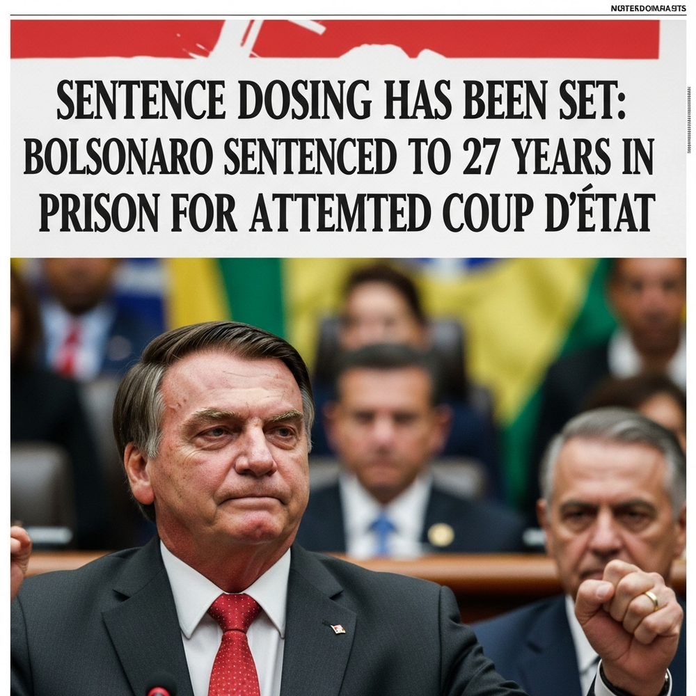  Dosimetria da Pena foi fixada: Bolsonaro é condenado a 27 anos de prisão por tentativa de golpe de Estado