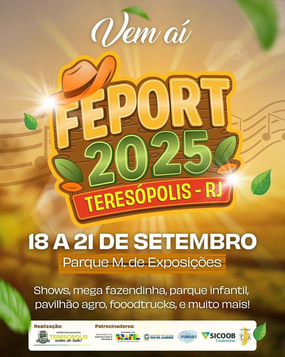 FEPORT 2025: a maior feira agropecuária de Teresópolis retorna com shows nacionais, valorização da cultura local e do produtor rural local