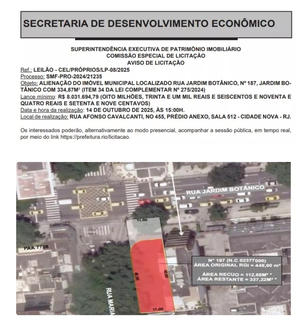 Eduardo Paes decide vender mais um imóvel público de R$ 8 milhões em bairro nobre da Zona Sul