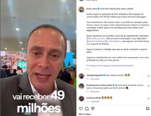 Governo Lula vai liberar R$ 49 nilhões para obras de macrodrenagem em Nova Iguaçu, informa Dudu Reina