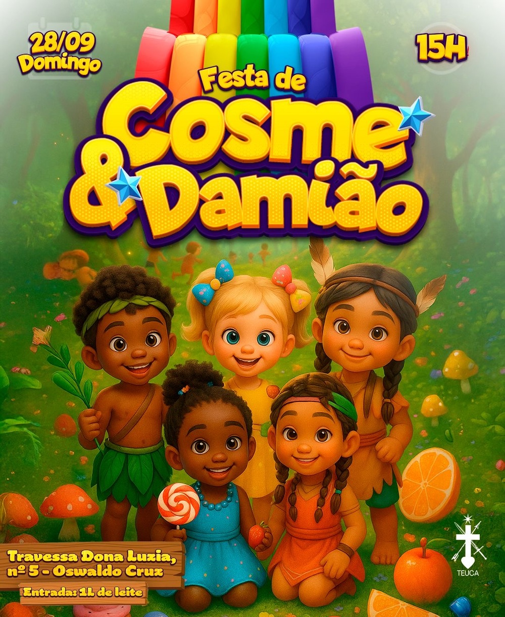 Tradição e solidariedade marcam a 15ª Festa de Cosme e Damião em Oswaldo Cruz