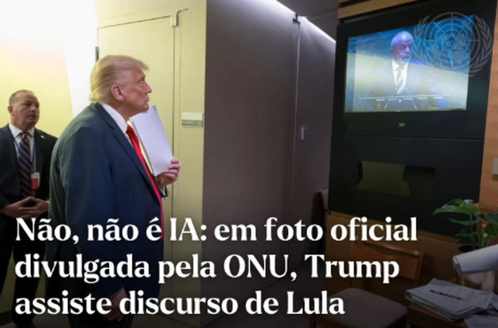 Foto Real de Trump assistindo Discurso de Lula na ONU gera Polêmica nas Redes