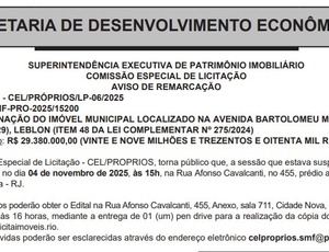 Patrimônio municipal a venda para fazer caixapata 2026: Prefeitura leiloa imóvel valorizado próximo ao Jockey