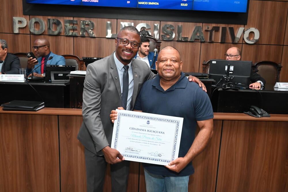 Márcio Simpatia Homenageia Marcelo Tyson com Título de Cidadania Iguaçuana