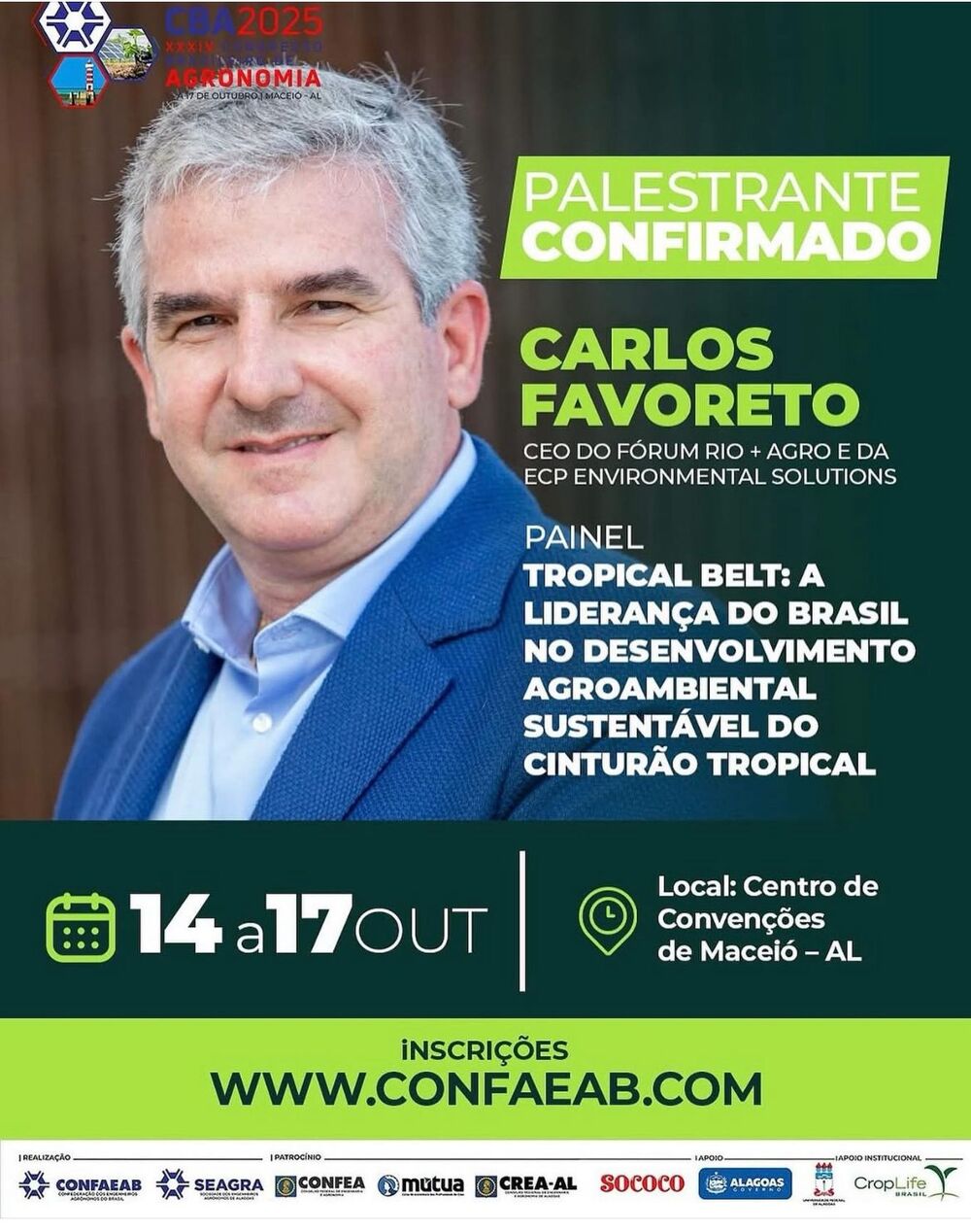 FÓRUM RIO+AGRO: Carlos Favoreto planta futuro sustentável e colhe reconhecimento nacional