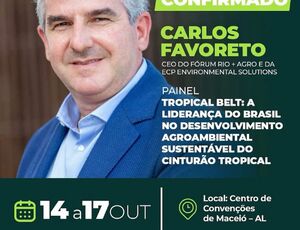 FÓRUM RIO+AGRO: Carlos Favoreto planta futuro sustentável e colhe reconhecimento nacional