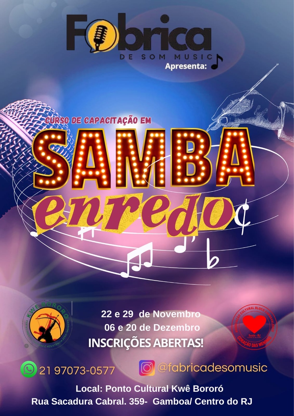 CAPACITAÇÃO EM SAMBA-ENREDO – INOVANDO O SAMBA!