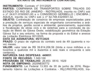 RioTrilhos investe R$ 39,8 milhões para acelerar conclusão da Estação Gávea