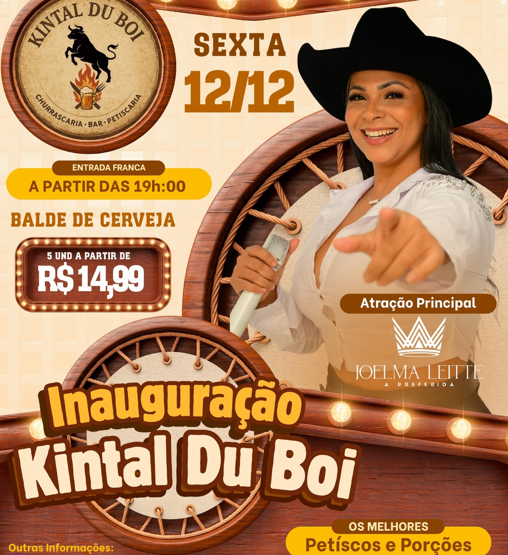 Kintal Du Boi inaugura com forró na sexta e karaokê no domingo, movimentando o bairro Metrópole em Nova Iguaçu