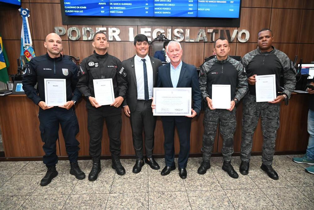 Thadeu do Marcos Fernandes destaca heróis da segurança e construção social com homenagens a policiais e liderança de Reginaldo Jardim