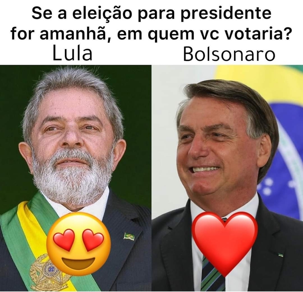 Bolsonaro vence no 1° turno, mas perde pra Lula no 2° turno