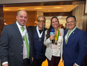 Ralph Lichotti, DJ Português e Oscar Müller recebem medalha da Academia Brasileira de Ciências, Artes, História e Literatura  por trajetórias exemplares no jornalismo, comunicação e cultura brasileira