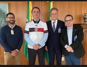 Presidente do Flamengo e Bolsonaro juntos em 2022