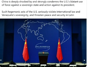 China repudia ataque dos EUA à Venezuela e diz que ação viola direito internacional