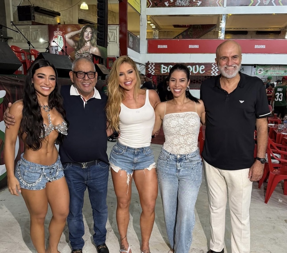Tatiane Feiticeira marca presença no Churrasco da Rainha da Bateria Invocada da Grande Rio