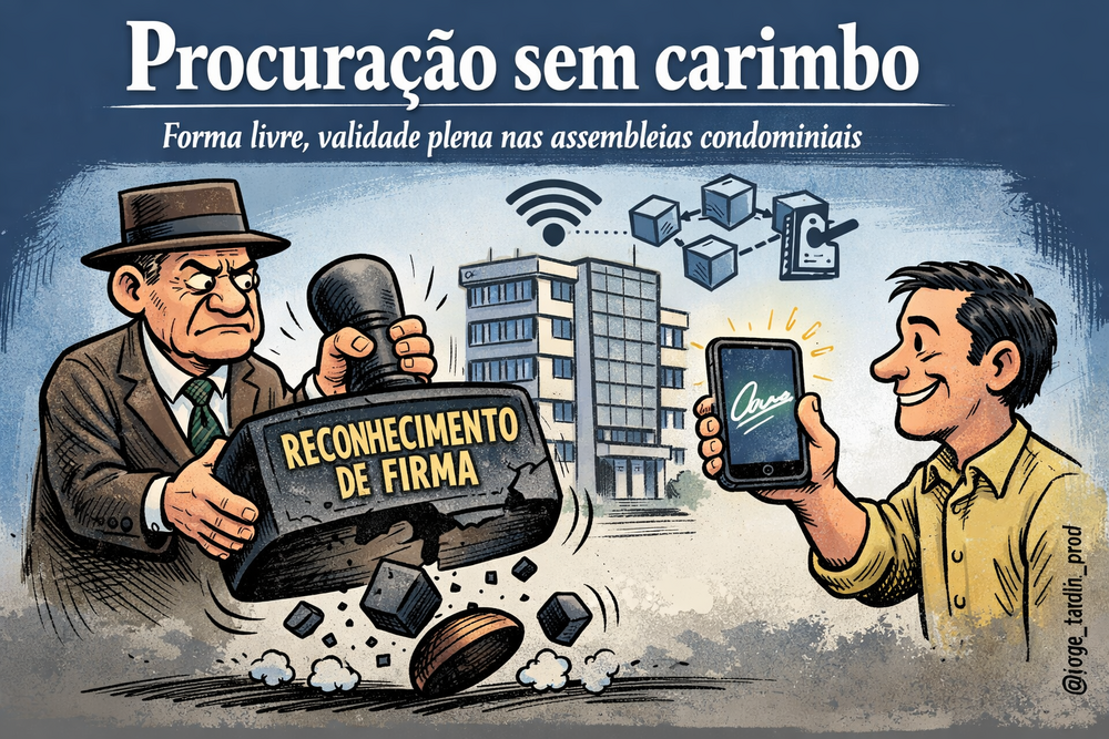 Procuração sem carimbo: forma livre, validade plena e o fim do excesso nas assembleias condominiais