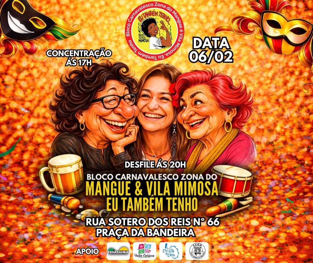Bloco Zona do Mangue e Vila Mimosa celebra resistência cultural com desfile na Praça da Bandeira