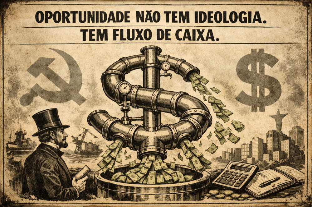 OPORTUNIDADE NÃO TEM IDEOLOGIA. TEM FLUXO DE CAIXA.