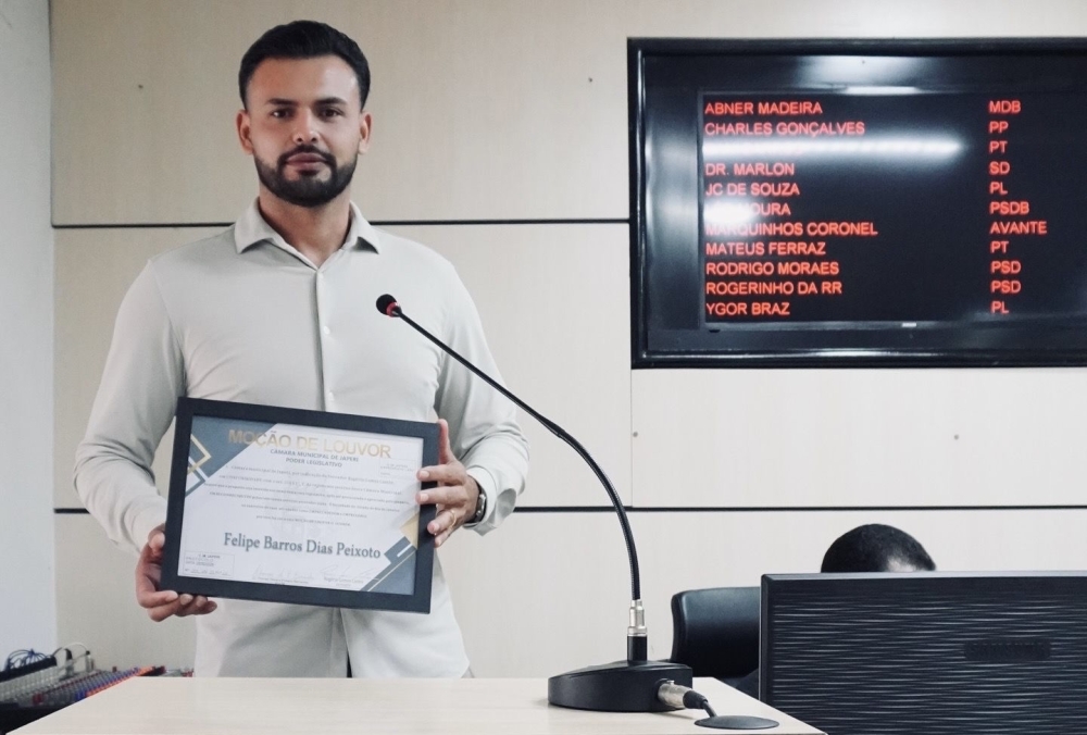 Felipe Dias é homenageado na Câmara Municipal de Japeri e recebe Moção de Empreendedor e Empresário por sua contribuição ao desenvolvimento do município