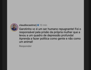 Governador Castro chama Garotinho de 'repugnante' após exposição de sua esposa em banheiro