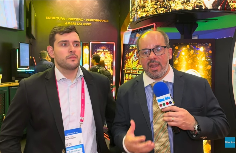 CEO da Steel Art Victor Hugo Pavan destaca diferenças entre máquinas legais e caça-níqueis ilegais durante SBC Summit Rio