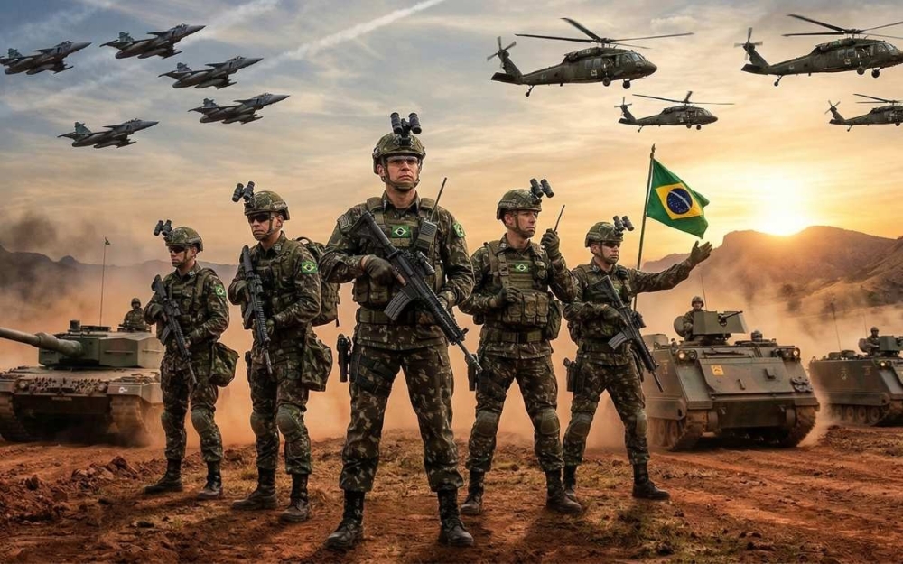 Brasil ultrapassa Israel e Alemanha em ranking militar global e entra no top 11 das forças armadas mais poderosas