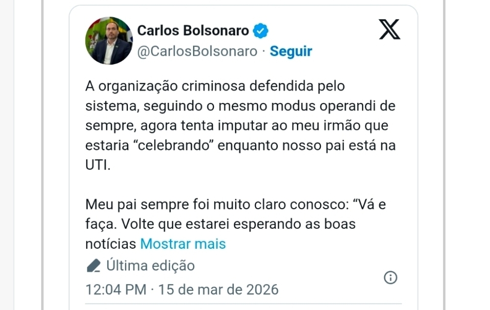 Flávio Bolsonaro se explica, pois pediu jejum nacional para seu pai à meia-noite e saiu para dançar em comício em Rondônia logo depois