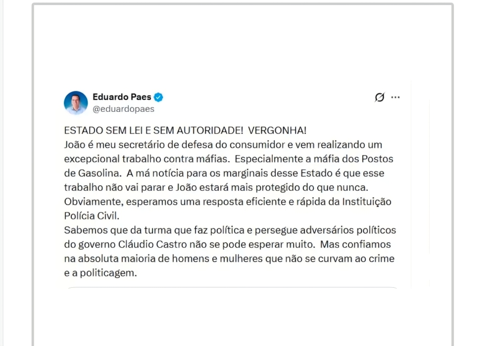 Um milhão de seguidores não protegem secretário de ataque à bala em São Gonçalo