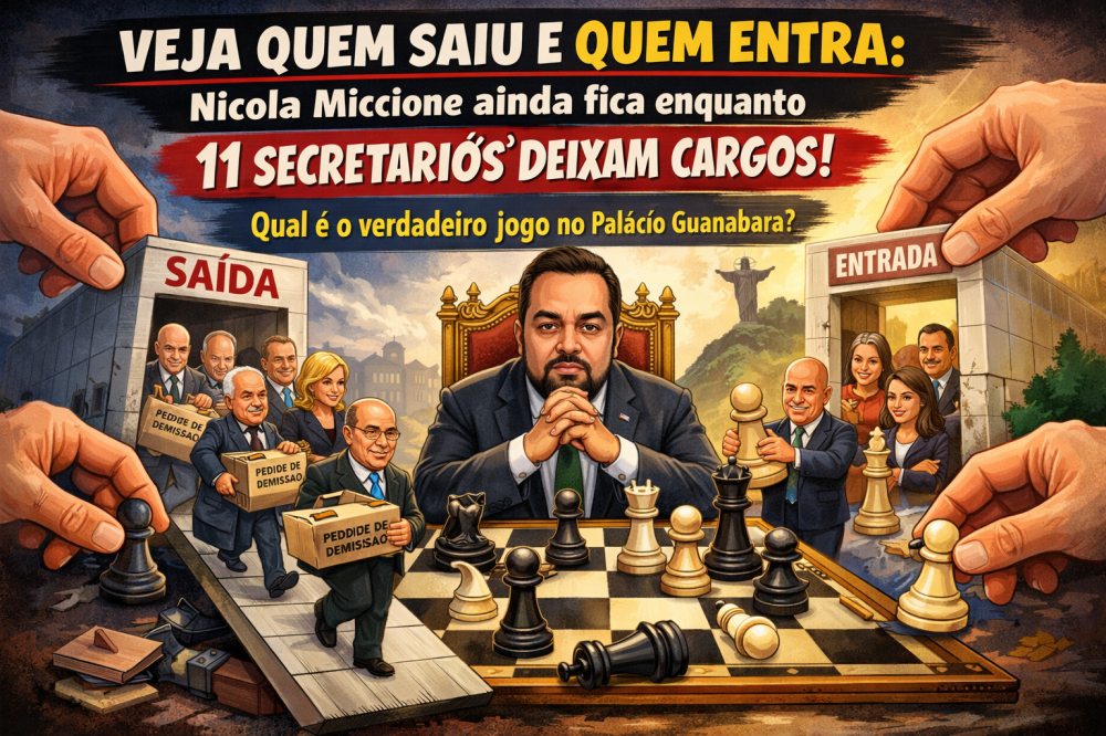 VEJA QUEM SAIU E QUEM ENTRA: Nicola Miccione ainda fica enquanto 11 secretários deixam cargos: qual é o verdadeiro jogo no Palácio Guanabara?