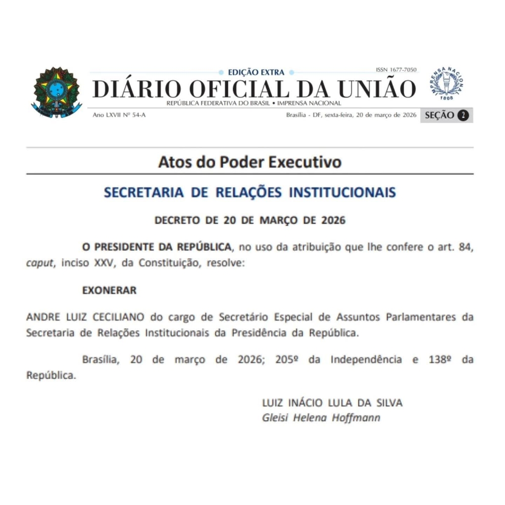 Lula exonera e apoia André Ceciliano para disputa indireta que definirá próximo governador do Rio