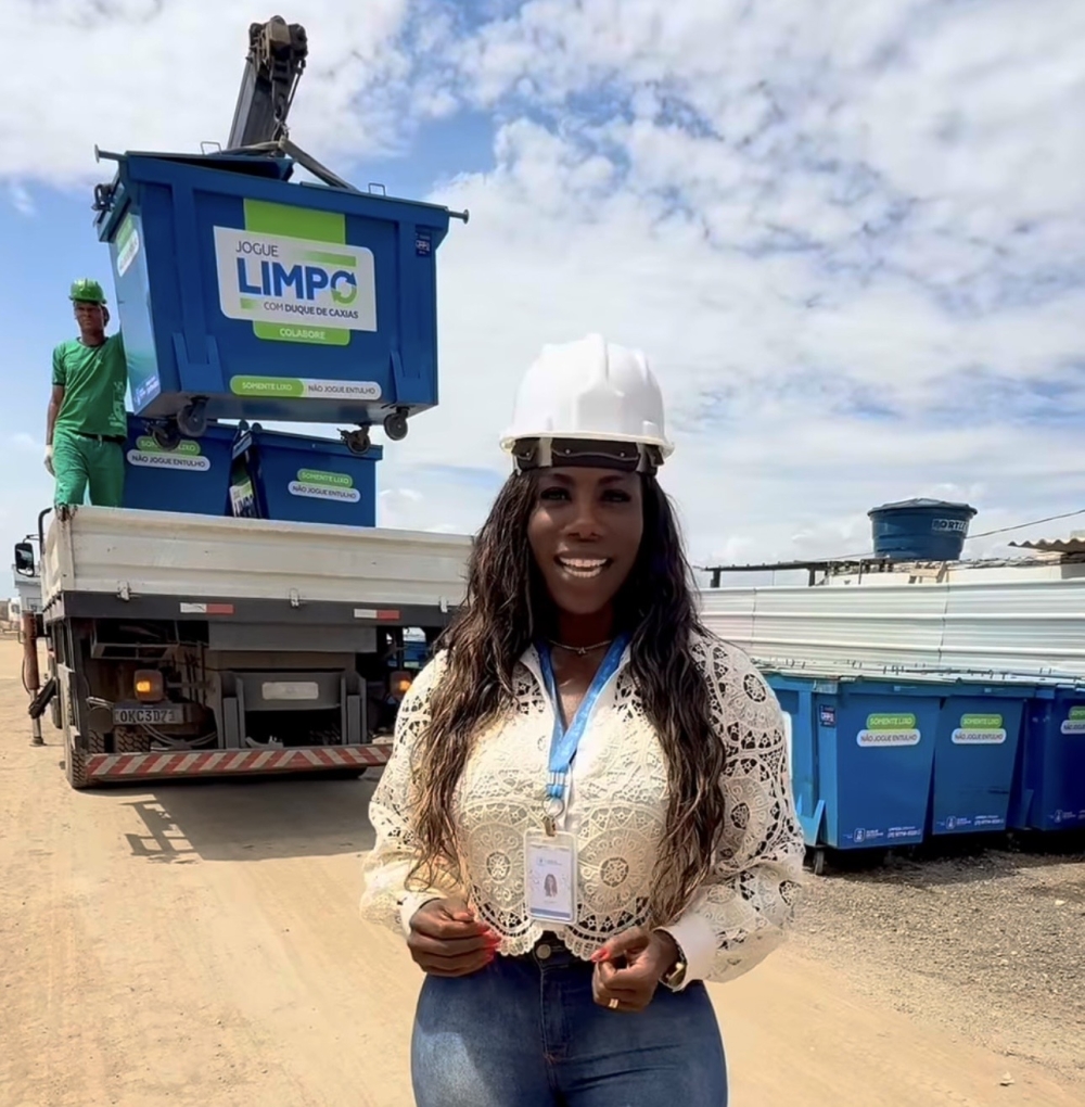 Influenciadora Rose Bombom destaca importância da limpeza urbana e reforça ações em Duque de Caxias