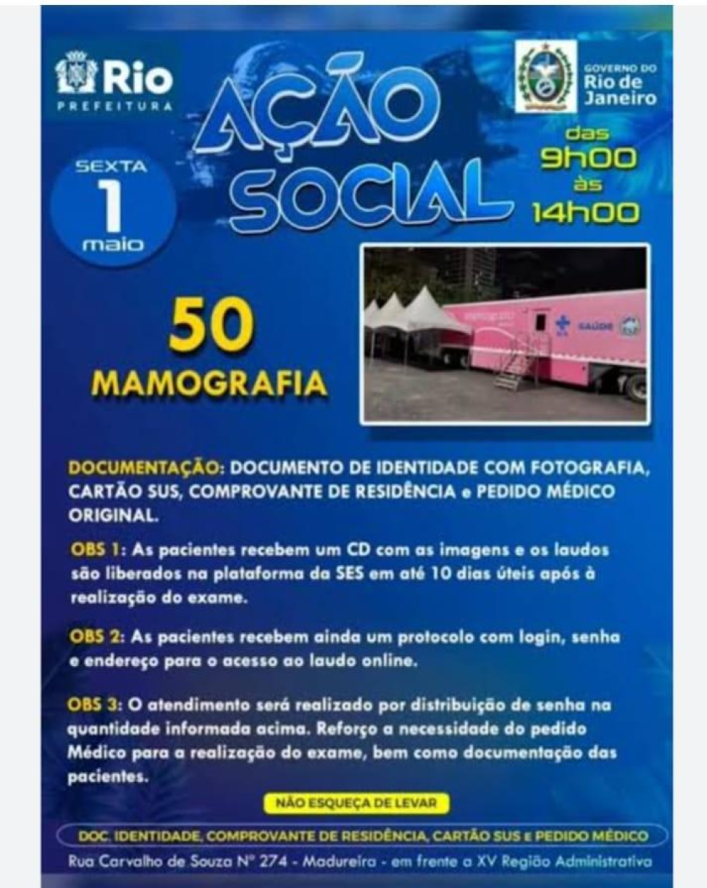 1° de Maio: Associação Comercial de Madureira e  Federação das Ligas das Escolas de Samba RJ realizam 'Festa do Trabalhador'