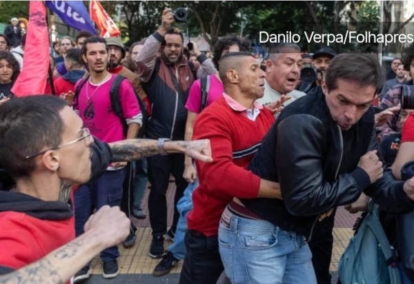 Protesto de alunos de USP, Unesp e Unicamp termina em confronto; vereador leva soco