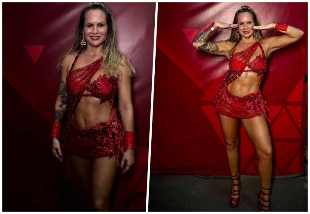 Isis Camargo rouba a cena com brilho e glamour na Festa da Vitória