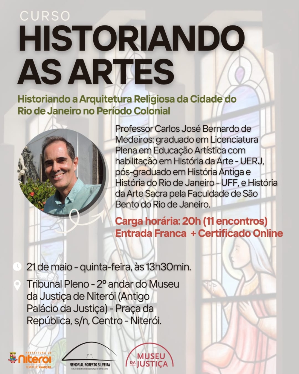 Patrimônio, fé e história: curso gratuito no Museu da Justiça resgata a arquitetura sacra do Rio colonial