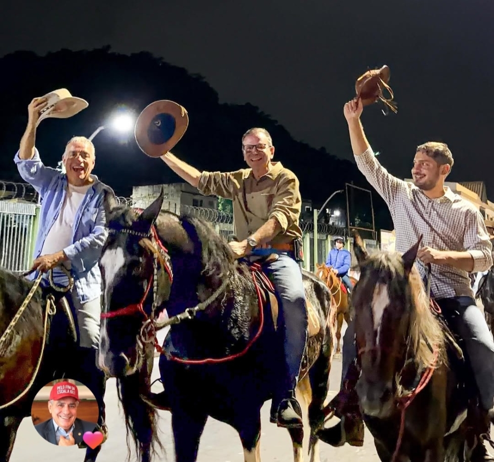 Pré-campanha em Paracambi: Paes, Andrezinho e André Ceciliano participam de cavalgada