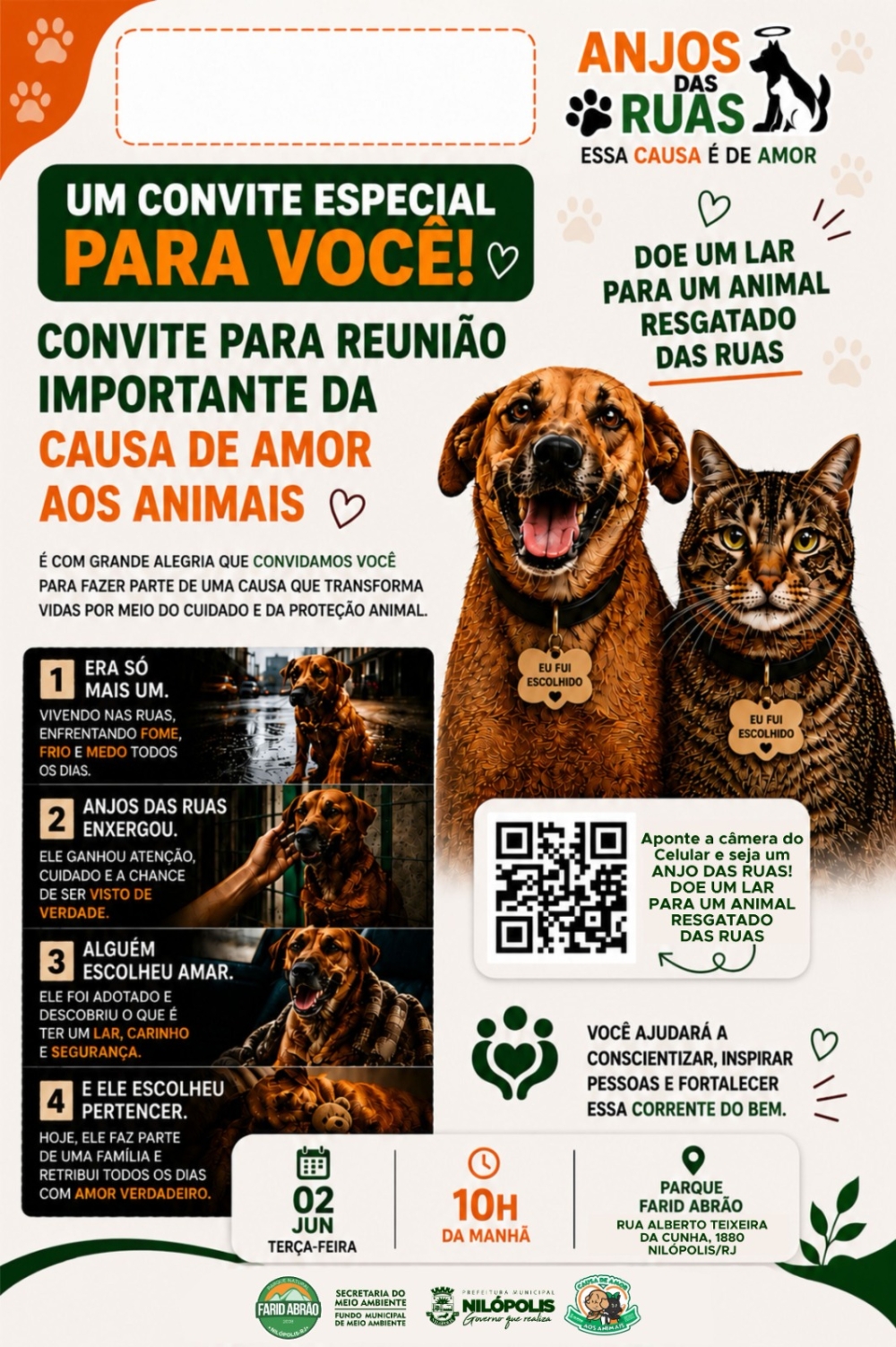Nilópolis lança campanha permanente para resgatar e dar novos lares a animais abandonados