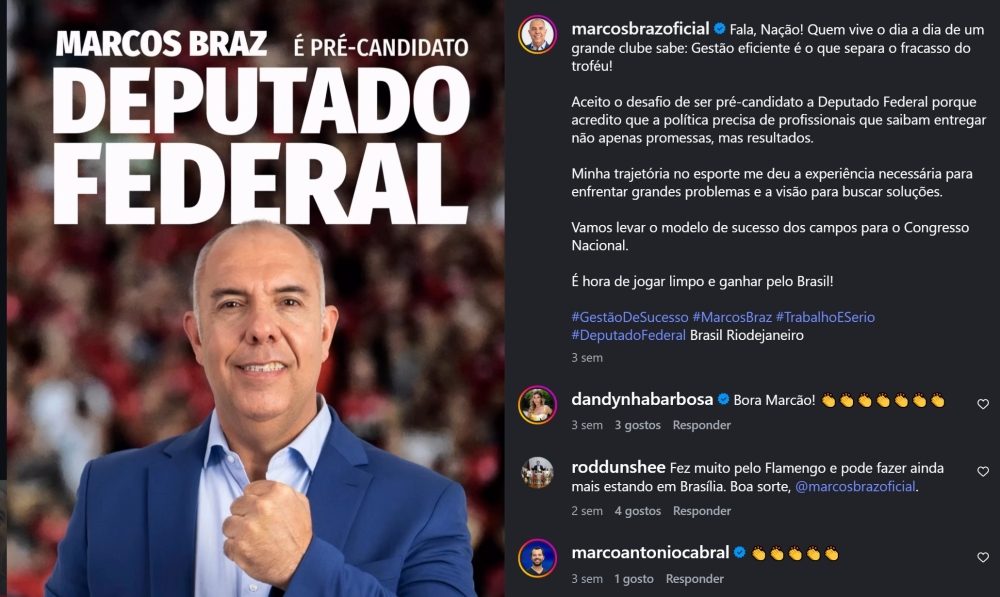 Marcos Braz assume mandato na Câmara dos Deputados com 13 títulos, 79 leis e um processo por agressão no currículo