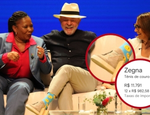 Lula é flagrado com tênis italiano de quase R$ 12 mil em evento