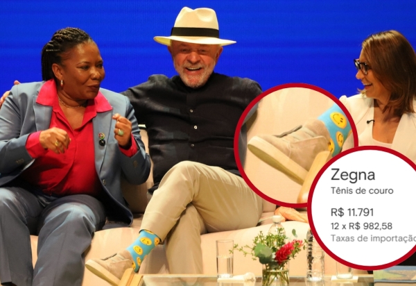 Lula é flagrado com tênis italiano de quase R$ 12 mil em evento