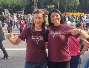 Vereadora Alana Passos participa de ato em São Paulo em defesa do “lugar da mulher”