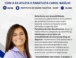 Carol Basílio ministra aula especial sobre acessibilidade e inclusão na UFF
