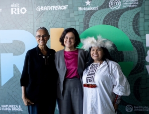 Três ex-ministras se reencontram na Rio Nature & Climate Week e reforçam integração entre clima, saúde e direitos indígenas