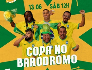 Copa do Mundo e Carnaval se encontram no Baródromo com telão e roda de samba