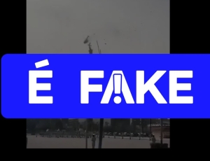 É #FAKE que vídeo de dois helicópteros batendo no ar seja de acidente no Rio; imagens são de 2024 na Malásia